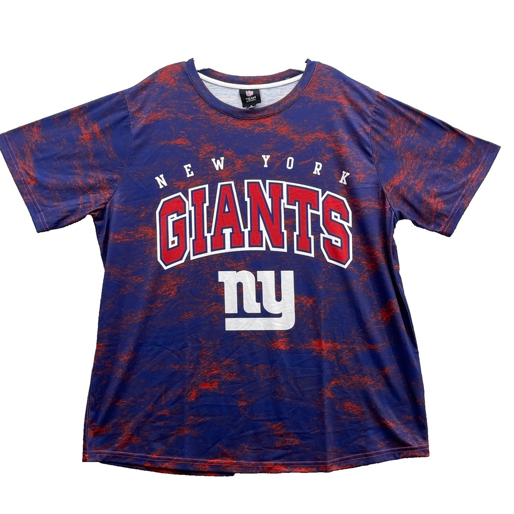 NFL NY Giants T-Shirt Men's XL Blue Red New York Football Casual Sportswear gym